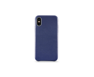 Etui Leather Case do iPhone X niebieskie - 1388481 - zdjęcie 1